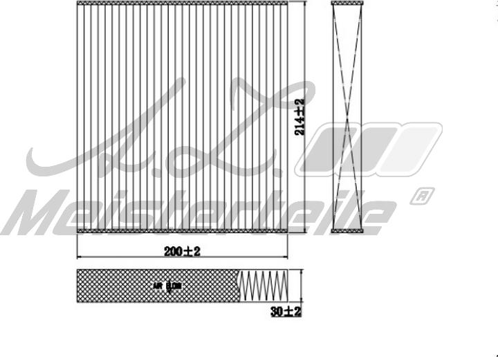 A.Z. Meisterteile AZMT-41-010-1648 - Filtre, air de l'habitacle cwaw.fr