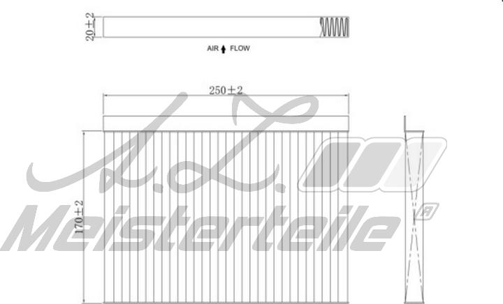 A.Z. Meisterteile AZMT-41-010-1659 - Filtre, air de l'habitacle cwaw.fr