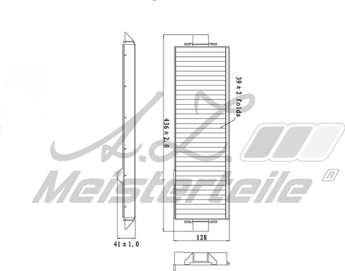 A.Z. Meisterteile AZMT-41-010-1601 - Filtre, air de l'habitacle cwaw.fr