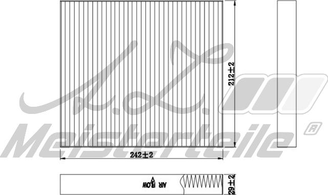 A.Z. Meisterteile AZMT-41-010-1686 - Filtre, air de l'habitacle cwaw.fr