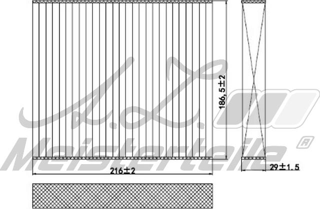 A.Z. Meisterteile AZMT-41-010-1627 - Filtre, air de l'habitacle cwaw.fr