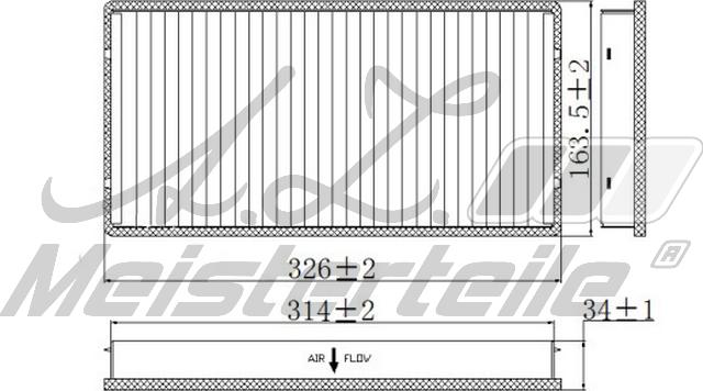 A.Z. Meisterteile AZMT-41-010-1678 - Filtre, air de l'habitacle cwaw.fr