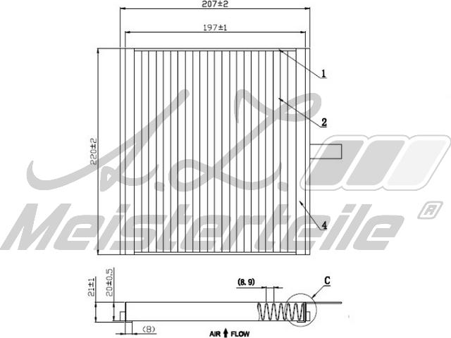 A.Z. Meisterteile AZMT-41-010-1759 - Filtre, air de l'habitacle cwaw.fr