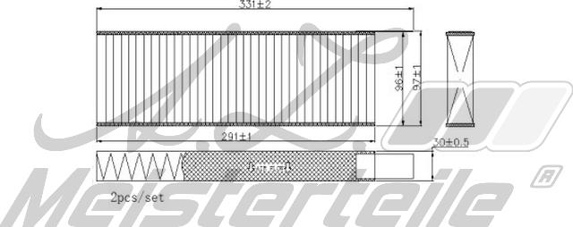 A.Z. Meisterteile AZMT-41-010-1709 - Filtre, air de l'habitacle cwaw.fr