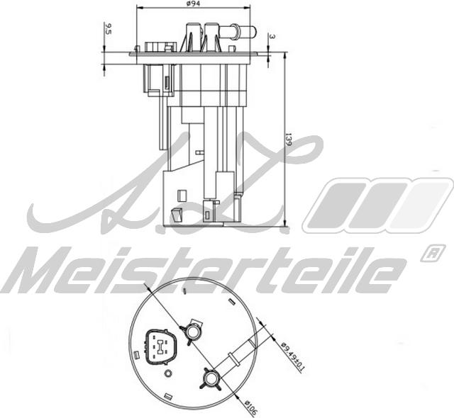 A.Z. Meisterteile AZMT-41-020-1448 - Filtre à carburant cwaw.fr