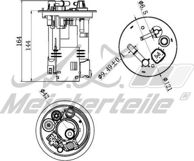 A.Z. Meisterteile AZMT-41-020-1454 - Filtre à carburant cwaw.fr