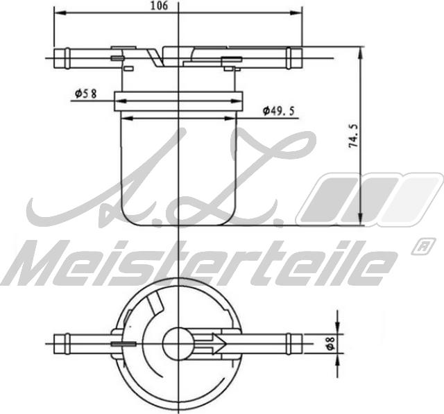 A.Z. Meisterteile AZMT-41-020-1437 - Filtre à carburant cwaw.fr