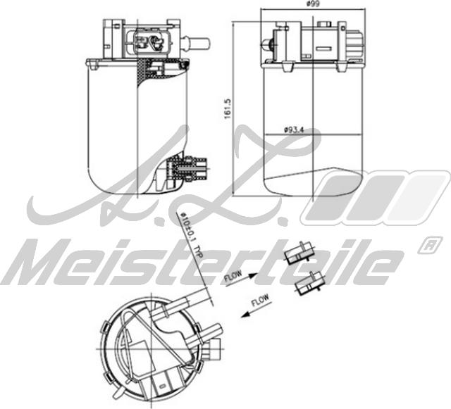 A.Z. Meisterteile AZMT-41-020-1429 - Filtre à carburant cwaw.fr