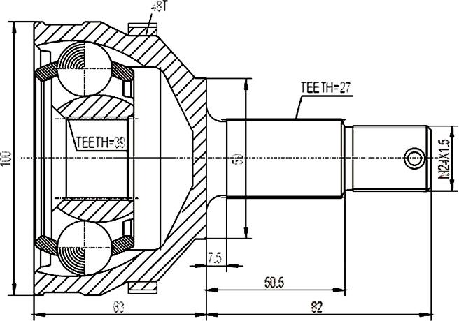 A.Z. Meisterteile AZMT-43-030-1074 - Jeu de joints, arbre de transmission cwaw.fr