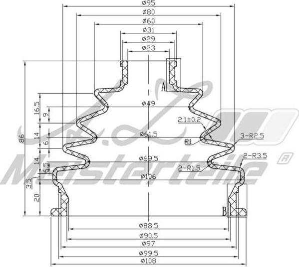 A.Z. Meisterteile AZMT-43-020-1353 - Joint-soufflet, arbre de commande cwaw.fr