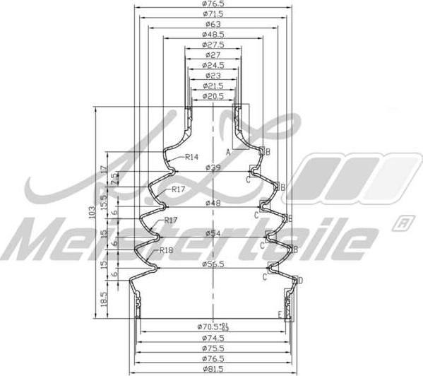 A.Z. Meisterteile AZMT-43-020-1369 - Joint-soufflet, arbre de commande cwaw.fr