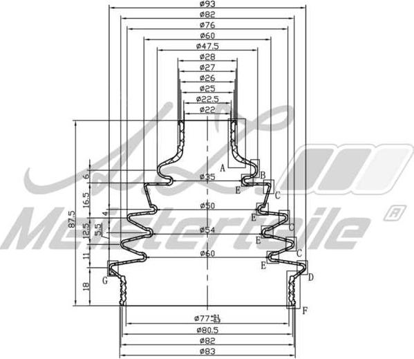 A.Z. Meisterteile AZMT-43-020-1365 - Joint-soufflet, arbre de commande cwaw.fr