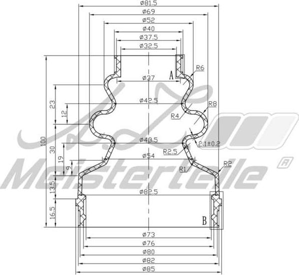 A.Z. Meisterteile AZMT-43-020-1367 - Joint-soufflet, arbre de commande cwaw.fr