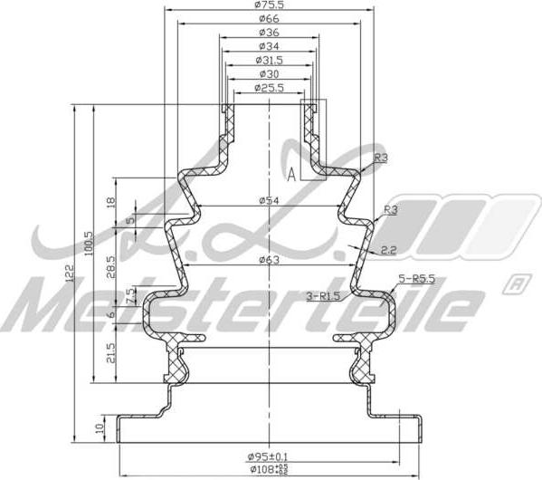 A.Z. Meisterteile AZMT-43-020-1370 - Joint-soufflet, arbre de commande cwaw.fr