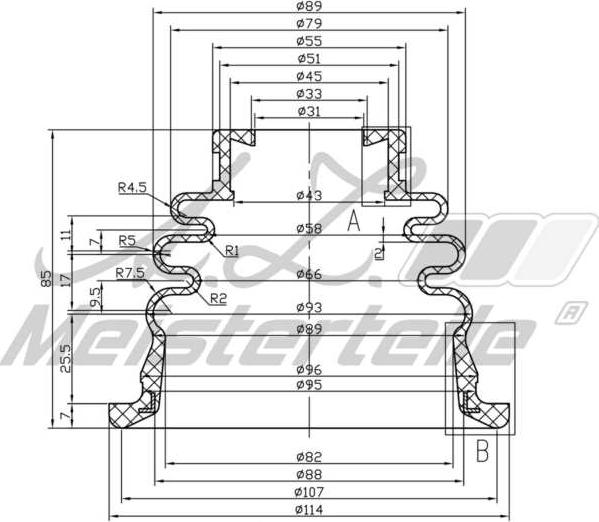 A.Z. Meisterteile AZMT-43-020-1373 - Joint-soufflet, arbre de commande cwaw.fr