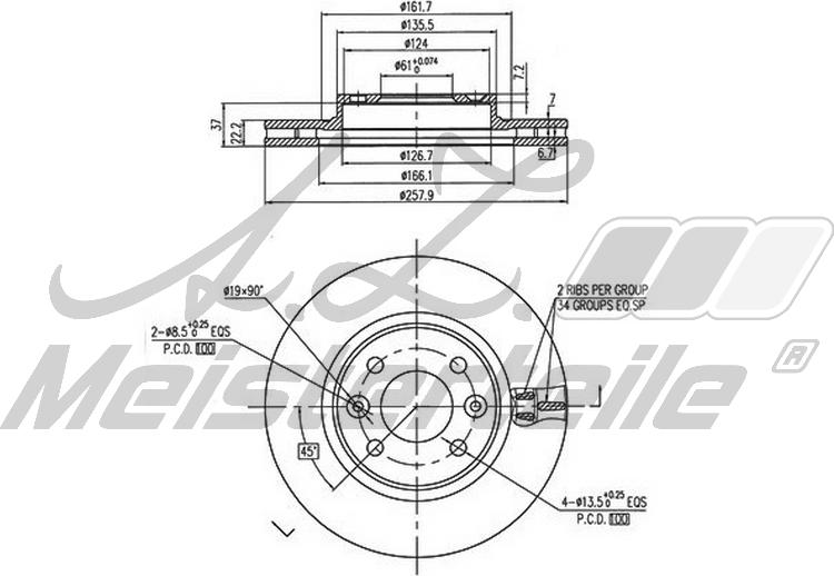 A.Z. Meisterteile AZMT-42-061-1066 - Disque de frein cwaw.fr