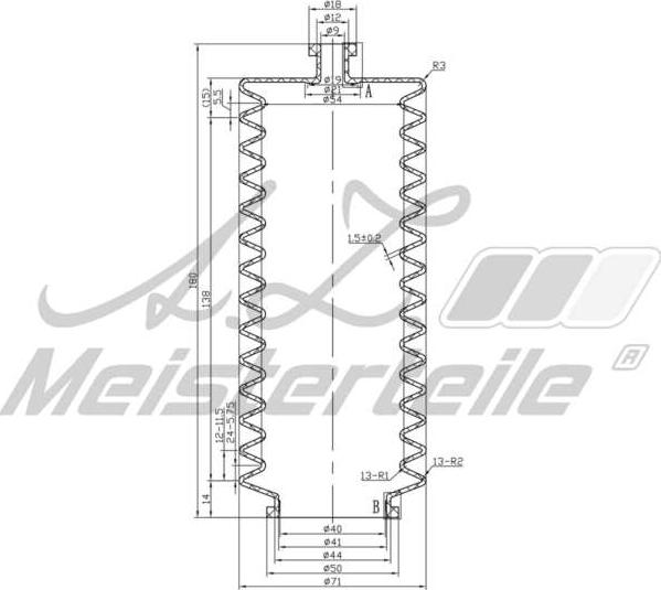 A.Z. Meisterteile AZMT-42-020-1171 - Joint-soufflet, direction cwaw.fr