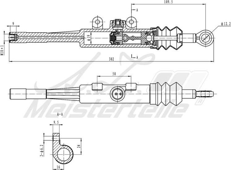 A.Z. Meisterteile AZMT-47-030-1085 - Cylindre émetteur, embrayage cwaw.fr