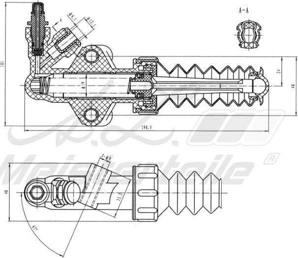 A.Z. Meisterteile AZMT-47-031-1020 - Cylindre récepteur, embrayage cwaw.fr