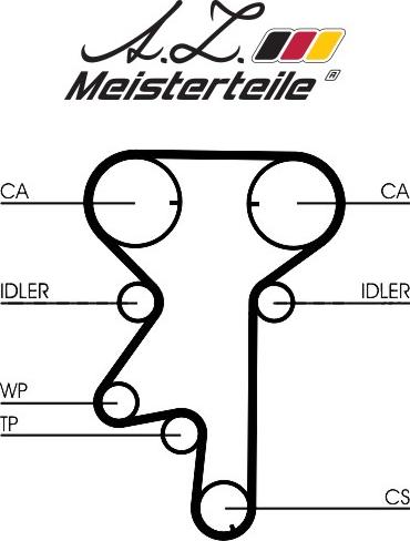 A.Z. Meisterteile AZMT-30-058-2344WP - Kit de distribution cwaw.fr