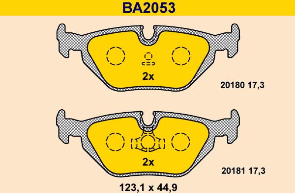 Barum BA2053 - Kit de plaquettes de frein, frein à disque cwaw.fr