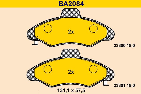 Barum BA2084 - Kit de plaquettes de frein, frein à disque cwaw.fr