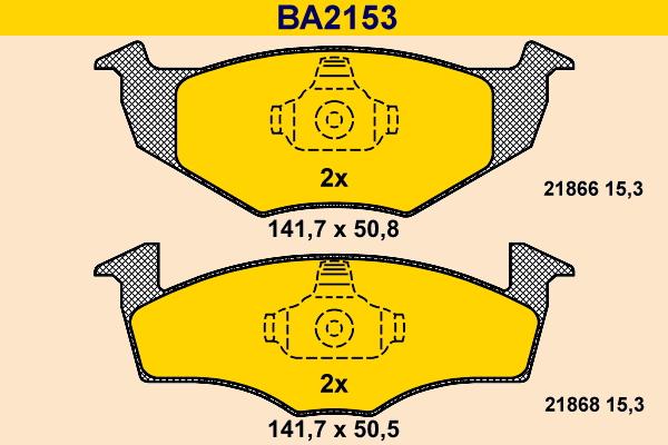 Barum BA2153 - Kit de plaquettes de frein, frein à disque cwaw.fr