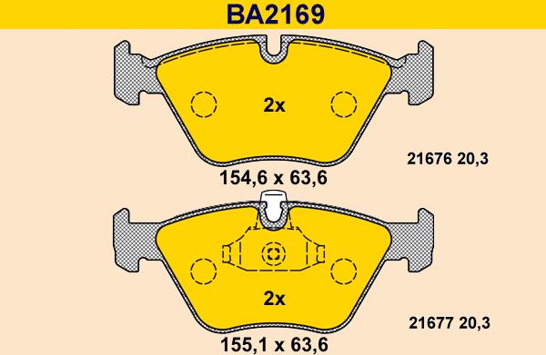 Barum BA2169 - Kit de plaquettes de frein, frein à disque cwaw.fr