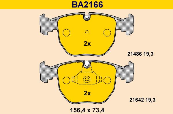 Barum BA2166 - Kit de plaquettes de frein, frein à disque cwaw.fr