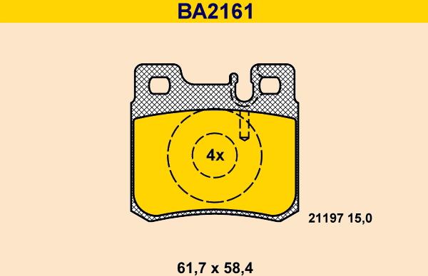 Barum BA2161 - Kit de plaquettes de frein, frein à disque cwaw.fr