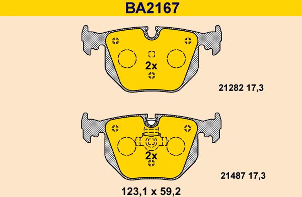 Barum BA2167 - Kit de plaquettes de frein, frein à disque cwaw.fr