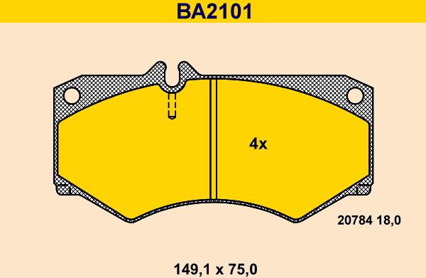 Barum BA2101 - Kit de plaquettes de frein, frein à disque cwaw.fr