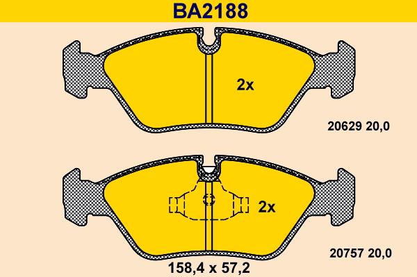 Barum BA2188 - Kit de plaquettes de frein, frein à disque cwaw.fr