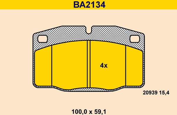 Barum BA2134 - Kit de plaquettes de frein, frein à disque cwaw.fr