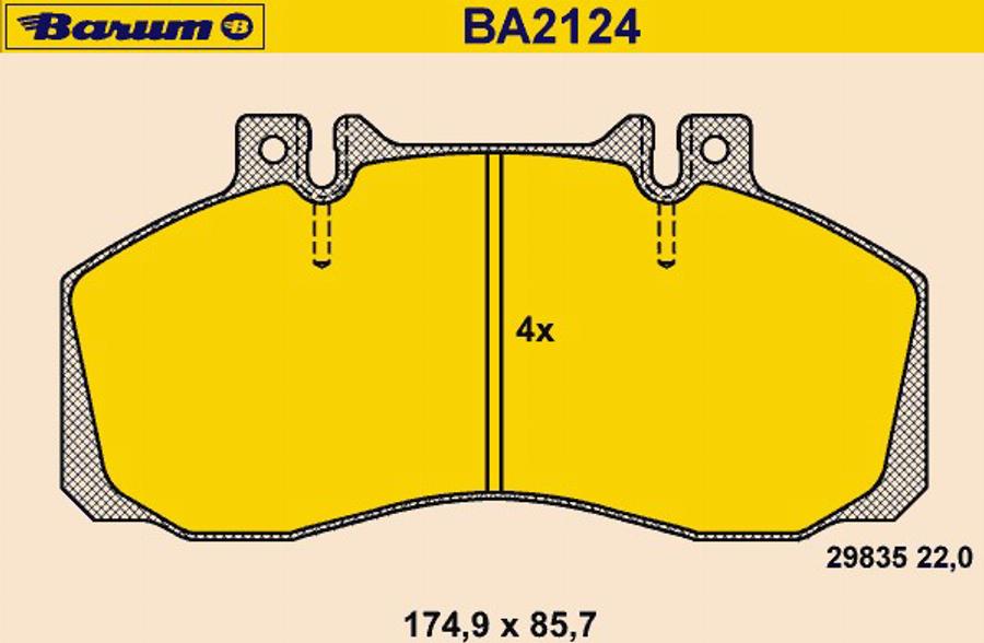 Barum BA2124 - Kit de plaquettes de frein, frein à disque cwaw.fr