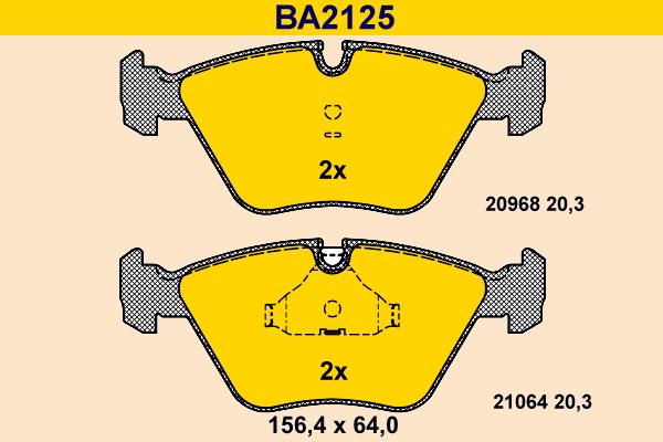 Barum BA2125 - Kit de plaquettes de frein, frein à disque cwaw.fr