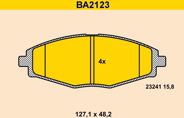 Barum BA2123 - Kit de plaquettes de frein, frein à disque cwaw.fr