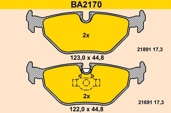 Barum BA2170 - Kit de plaquettes de frein, frein à disque cwaw.fr