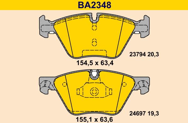 Barum BA2348 - Kit de plaquettes de frein, frein à disque cwaw.fr