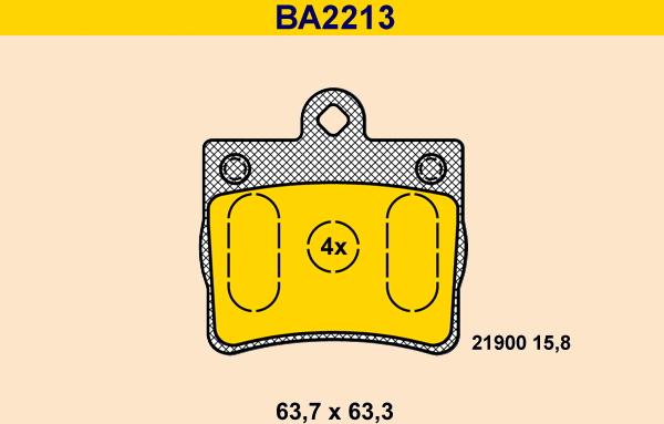 Barum BA2213 - Kit de plaquettes de frein, frein à disque cwaw.fr