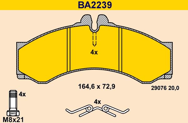 Barum BA2239 - Kit de plaquettes de frein, frein à disque cwaw.fr