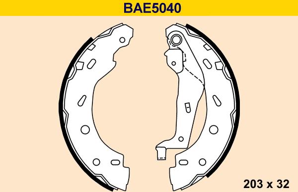 Barum BAE5040 - Jeu de mâchoires de frein cwaw.fr