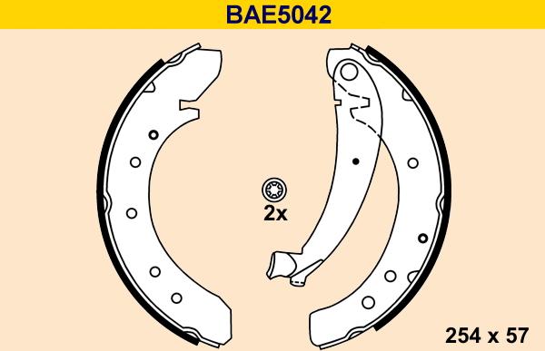 Barum BAE5042 - Jeu de mâchoires de frein cwaw.fr