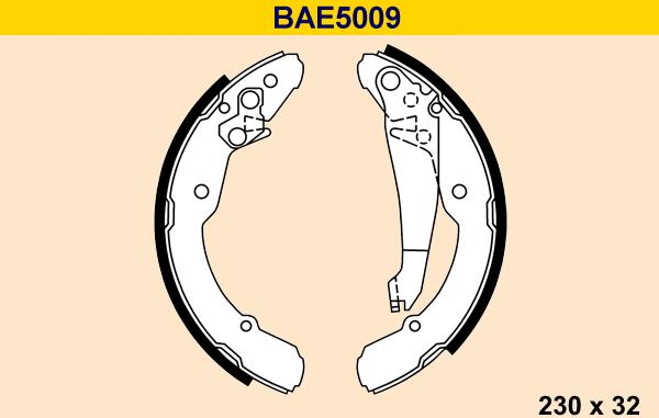 Barum BAE5009 - Jeu de mâchoires de frein cwaw.fr