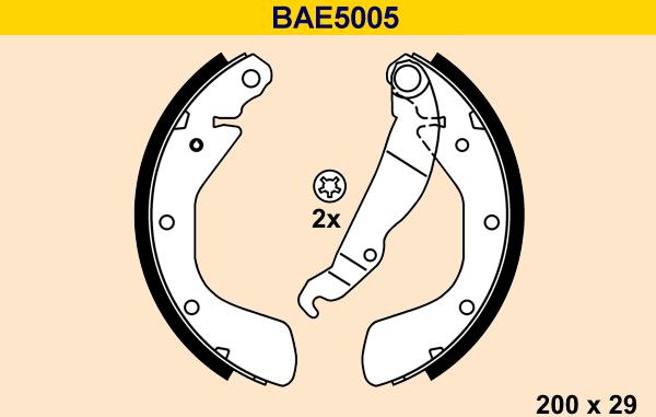 Barum BAE5005 - Jeu de mâchoires de frein cwaw.fr