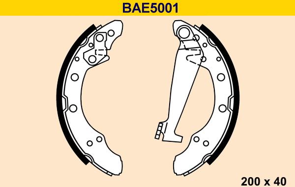 Barum BAE5001 - Jeu de mâchoires de frein cwaw.fr