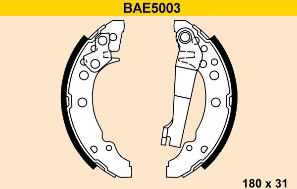 Barum BAE5003 - Jeu de mâchoires de frein cwaw.fr