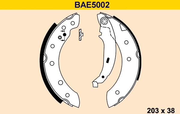 Barum BAE5002 - Jeu de mâchoires de frein cwaw.fr