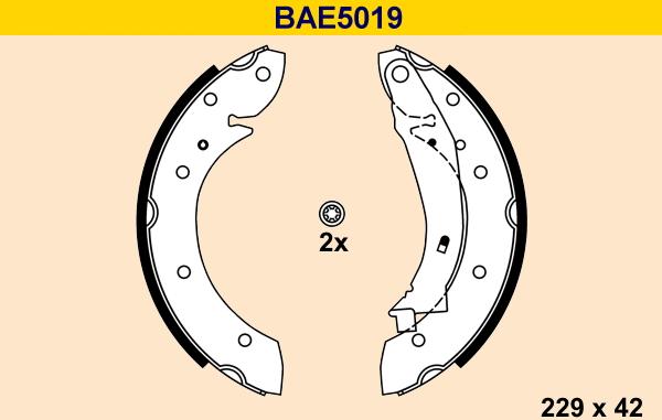 Barum BAE5019 - Jeu de mâchoires de frein cwaw.fr