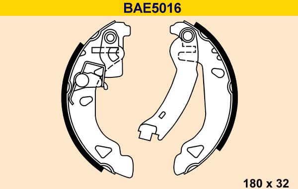 Barum BAE5016 - Jeu de mâchoires de frein cwaw.fr